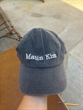 Matin Kim Embroidered Rough and Undefined Baseball Cap
